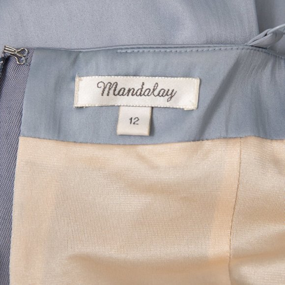 Vintage 90s M Ruched Satin Cocktail Midi Dress - Picture 9 of 11